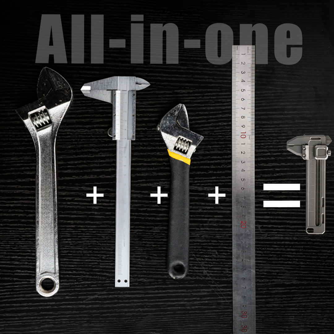 TiCal Pro - Sandblasted Titanium Mini Caliper.