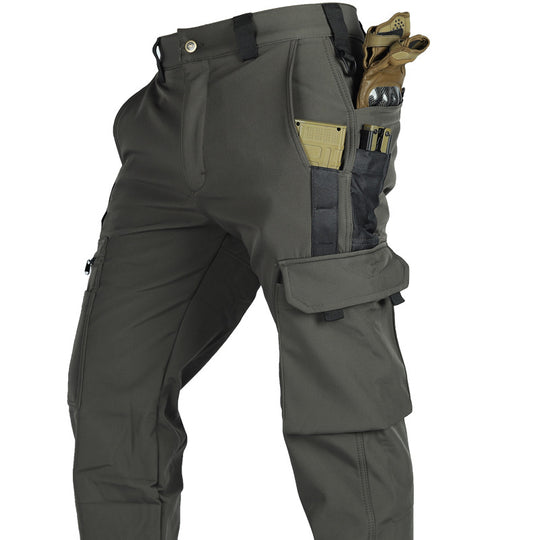 Frontier - Softshell Cargo Pants for Men Waterproof, Windproof, Multi-Pocket Outdoor Hiking & Tactical Pants