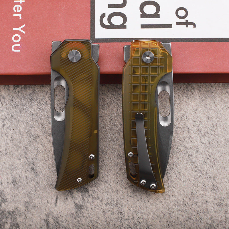 Pterosaur Wing：PEI Handle Folding Knife with 14C28N Steel