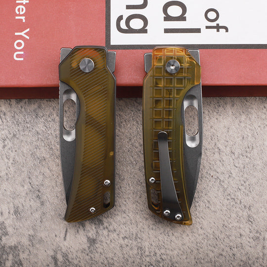 Pterosaur Wing：PEI Handle Folding Knife with 14C28N Steel