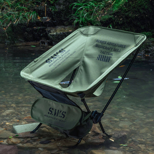 Moon Chair - Portable Folding Aluminum Camp Stool For Camping, Fishing & Cycling