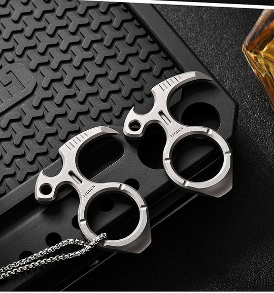 TitanKnuck – Titanium Finger Knuckle With Bottle Opener & Fidget Function