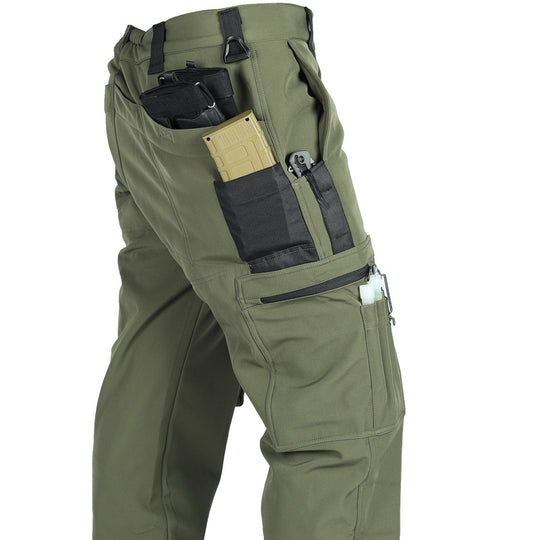 Frontier - Softshell Cargo Pants for Men Waterproof, Windproof, Multi-Pocket Outdoor Hiking & Tactical Pants