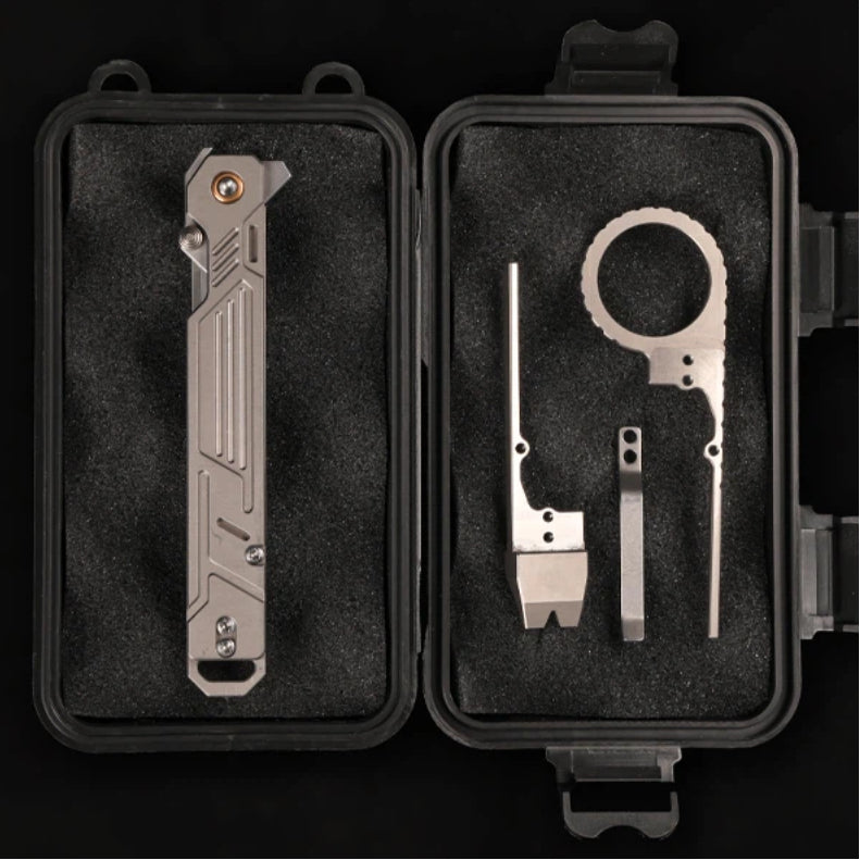 M-TiFlip - Titanium EDC Flipper Knife with Modular Ends