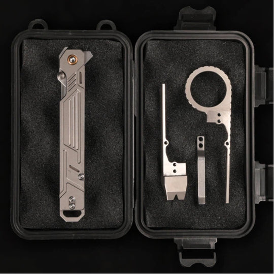 M-TiFlip - Titanium EDC Flipper Knife with Modular Ends