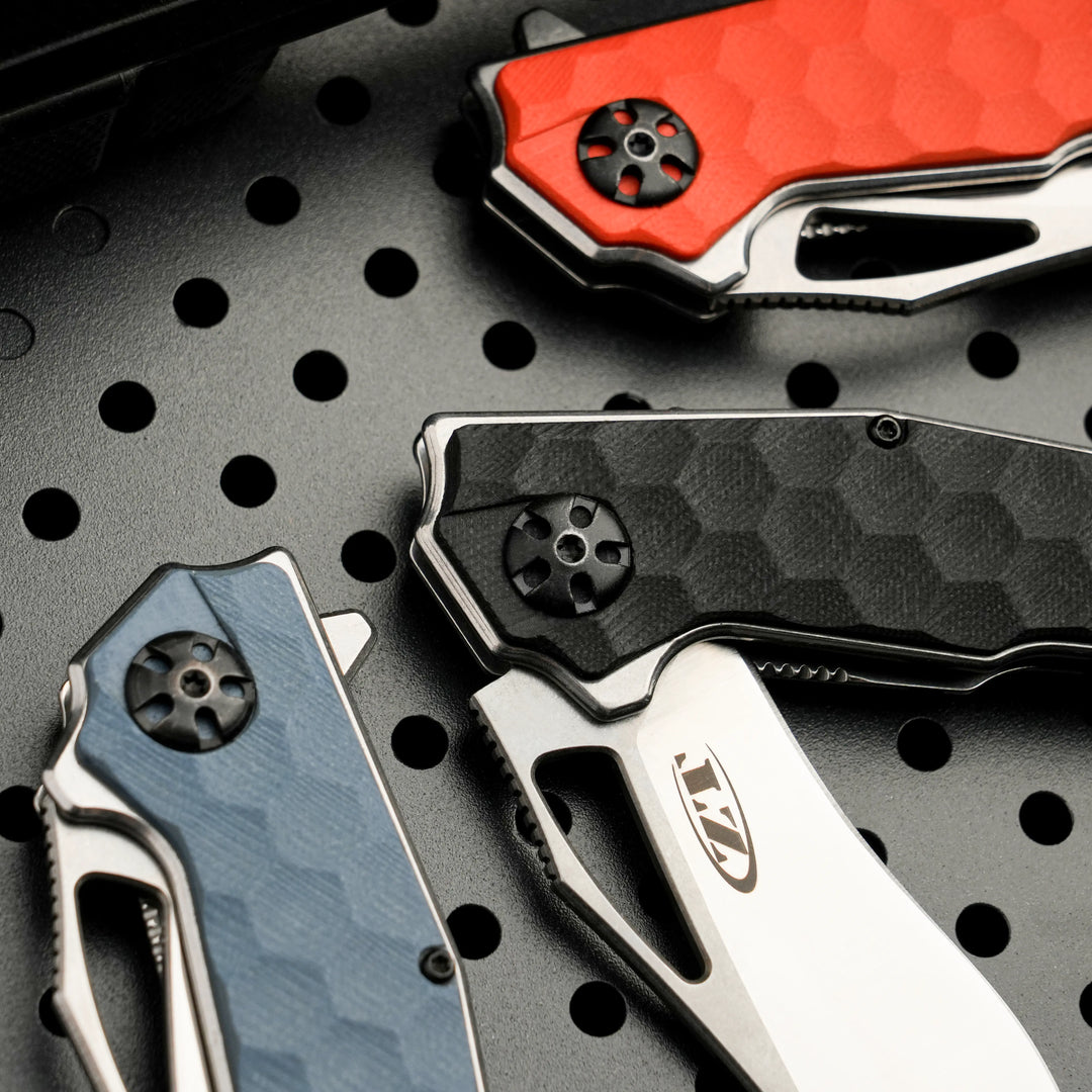 HexGrip G10 Folding Knife – 5Cr Stainless Steel EDC Flipper | Outdoor, Camping & Everyday Carry