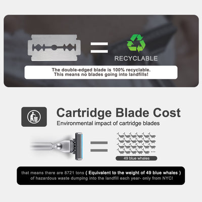 Titanium ModuRazor - Lightweight, Collapsible Razor for Portable Shaving