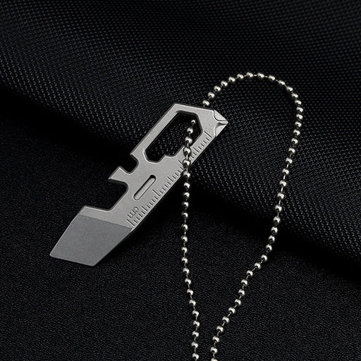 TC07D – Titanium Keychain Tool With Screwdriver, Opener, Ruler & Wrench