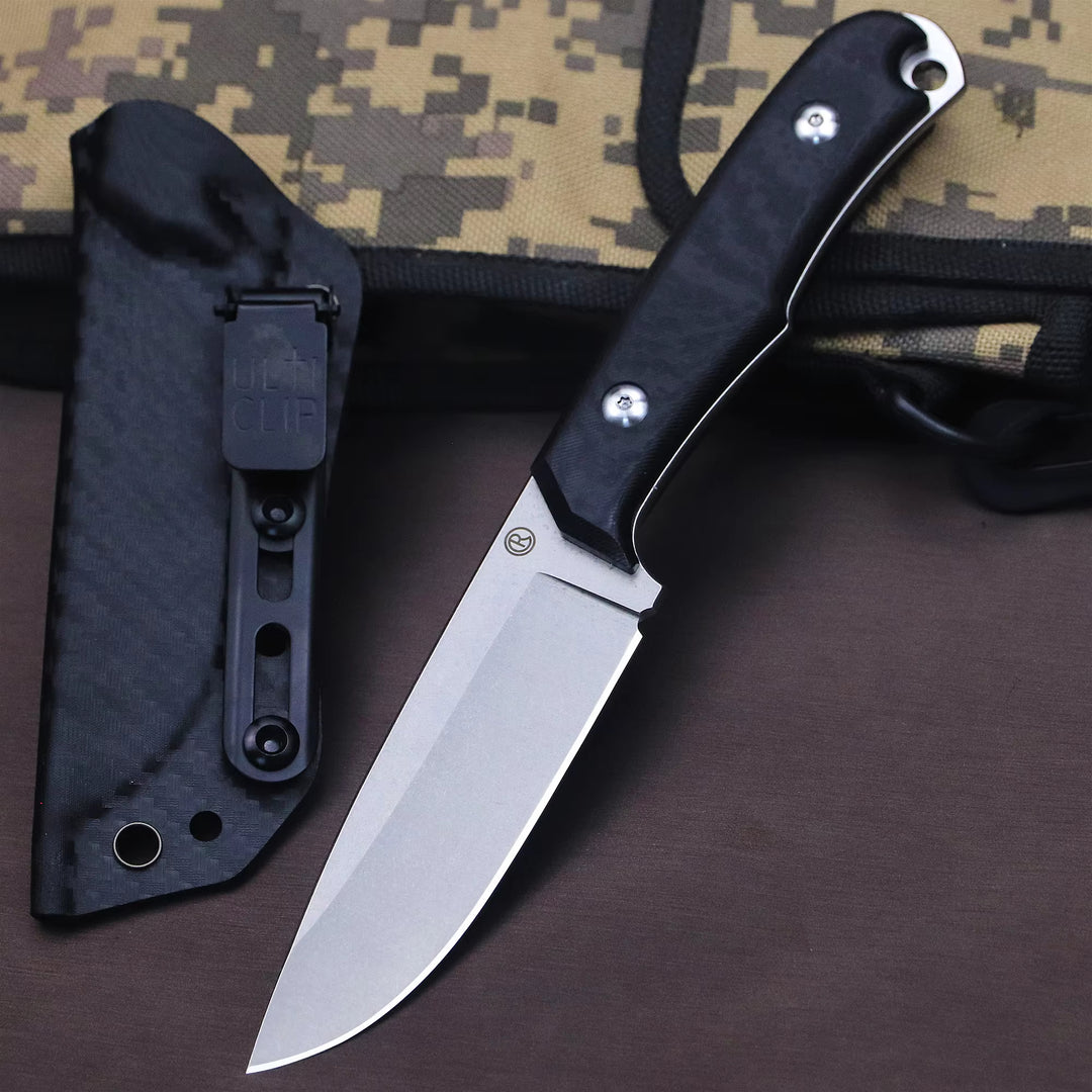 The Ravik:D2 Steel Minimalist Fixed Blade EDC Knife