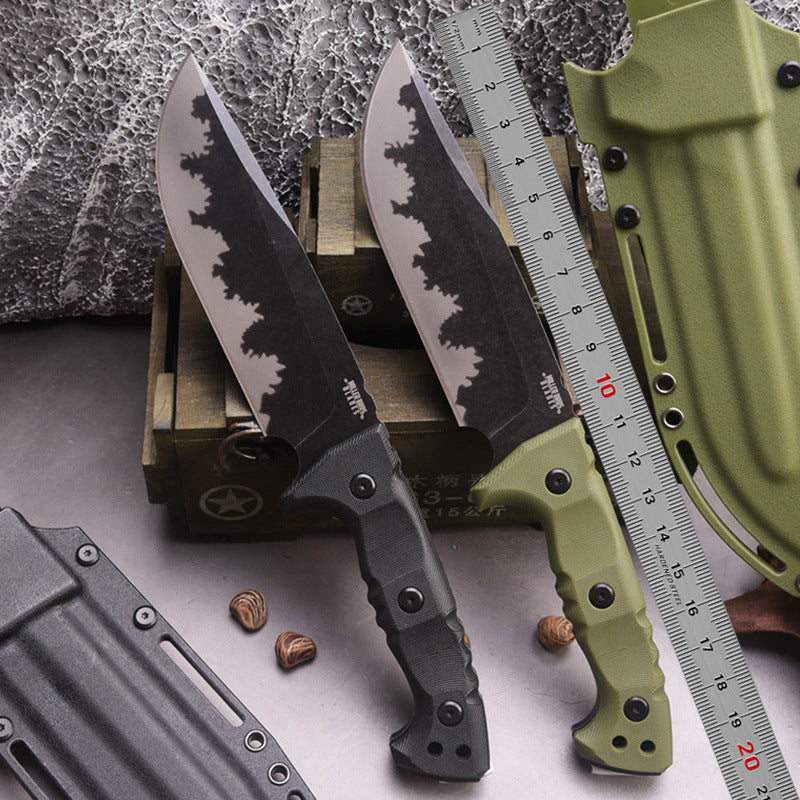 DC53 Fixed Blade Tactical Knife - 6mm Thick Full Tang with Kydex Sheath