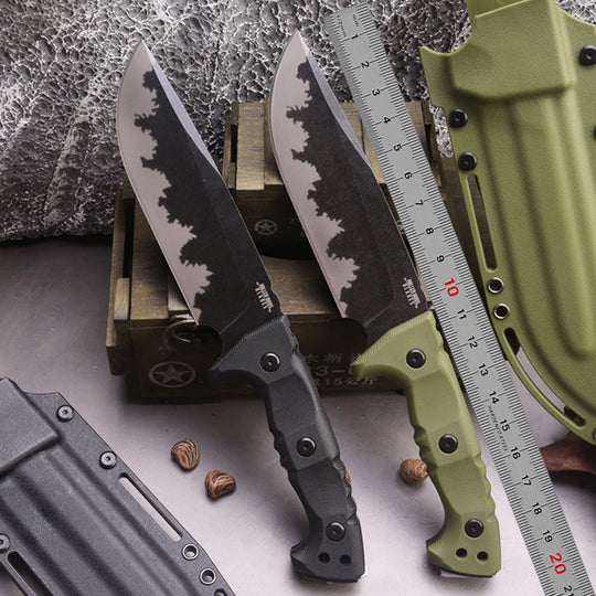 DC53 Fixed Blade Tactical Knife - 6mm Thick Full Tang with Kydex Sheath