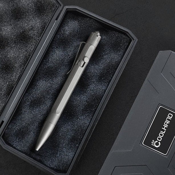 The Meteor:Titanium Bolt Action EDC Tungsten Steel Tactical Pen