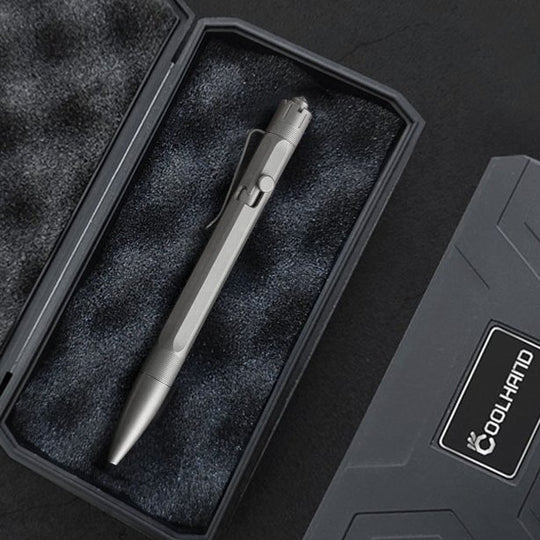 The Meteor:Titanium Bolt Action EDC Tungsten Steel Tactical Pen