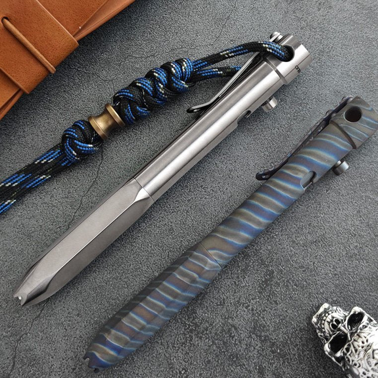 The Aurora:Premium EDC Titanium Smooth Bolt Action Pen
