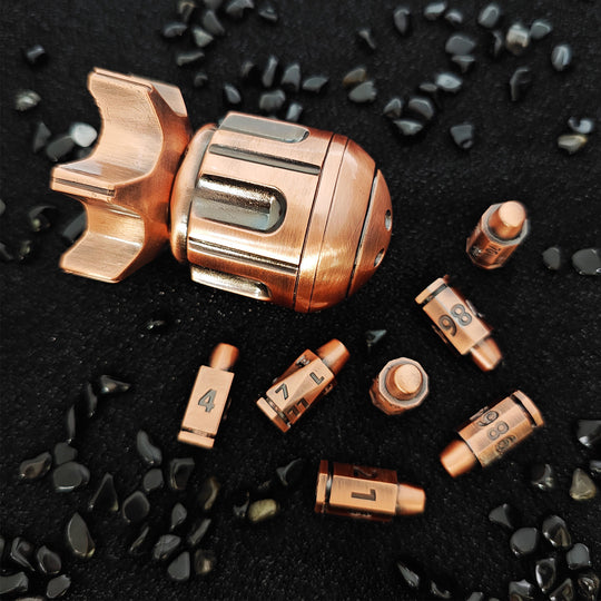 RocketDice – EDC Fidget Toy Rotating Metal Dice Set