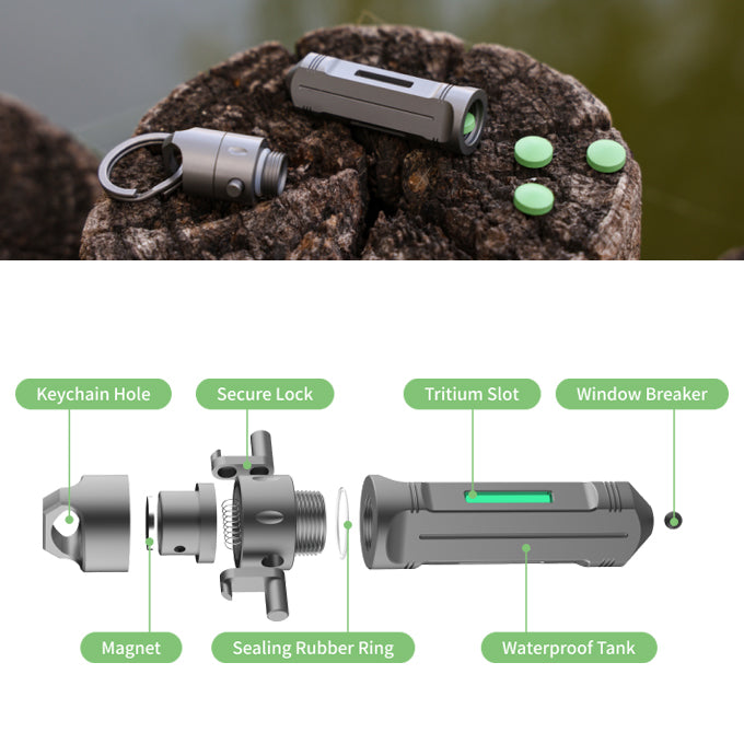 Vaultik - Magnetic Quick-Release Titanium EDC Capsule