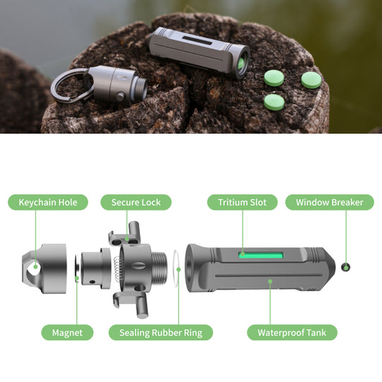 Vaultik - Magnetic Quick-Release Titanium EDC Capsule