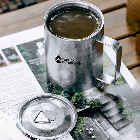 The Lumo:Pure Titanium Frosted Mug Double Wall Cup