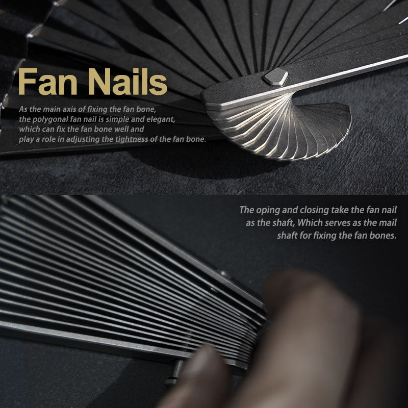 The Galaxy: Titanium EDC Kung Fu Folding Fan// Emergency Tool