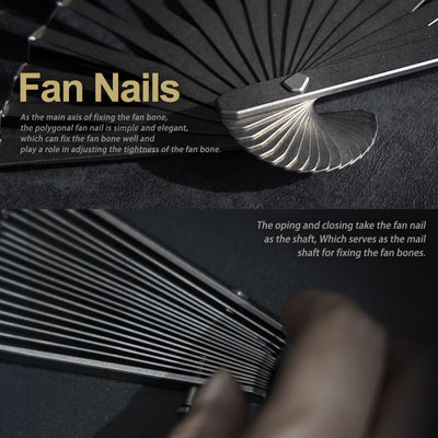 The Galaxy: Titanium EDC Kung Fu Folding Fan// Emergency Tool