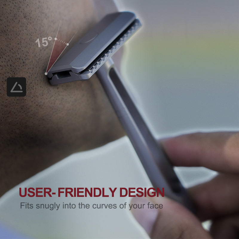 Titanium ModuRazor - Lightweight, Collapsible Razor for Portable Shaving