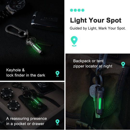 NoxTi - The Tritium Keychain—Carry the Glow. Own the Night