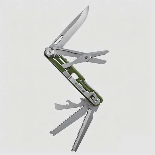 The Pioneer: D2 Steel 8-in-1 Pocket Outdoor Multi-Tool EDC Gear
