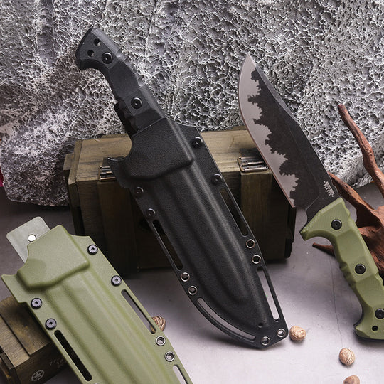DC53 Fixed Blade Tactical Knife - 6mm Thick Full Tang with Kydex Sheath