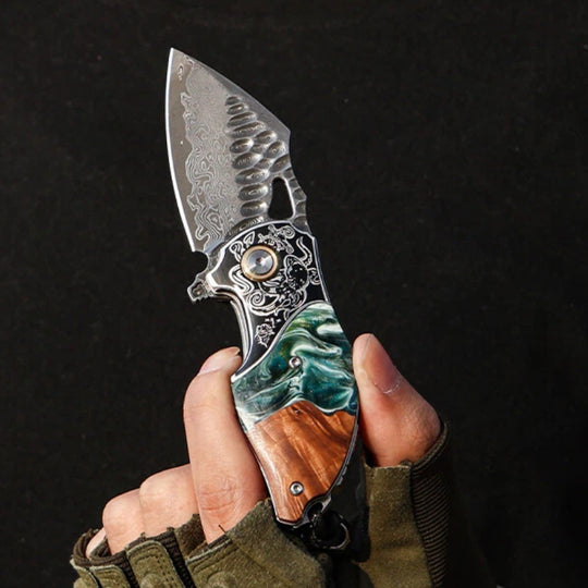 Verdal - The Pocket-Sized Handmade Damascus EDC Folding Knife