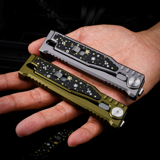 Christmas Limited Snowflake:The ThronRazor Gravity Knife with Selectable Blade Types&Color