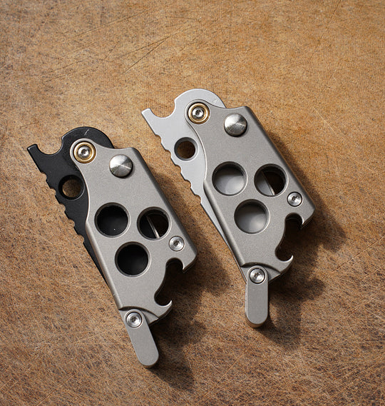 The Miniature:Titanium Pocket Multi-Tool Key Lanyard EDC Knife