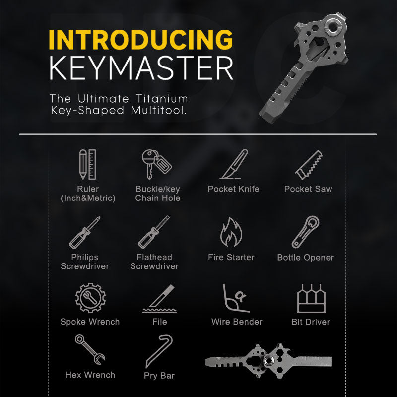 The Keymaster: 12 in 1 EDC Tool