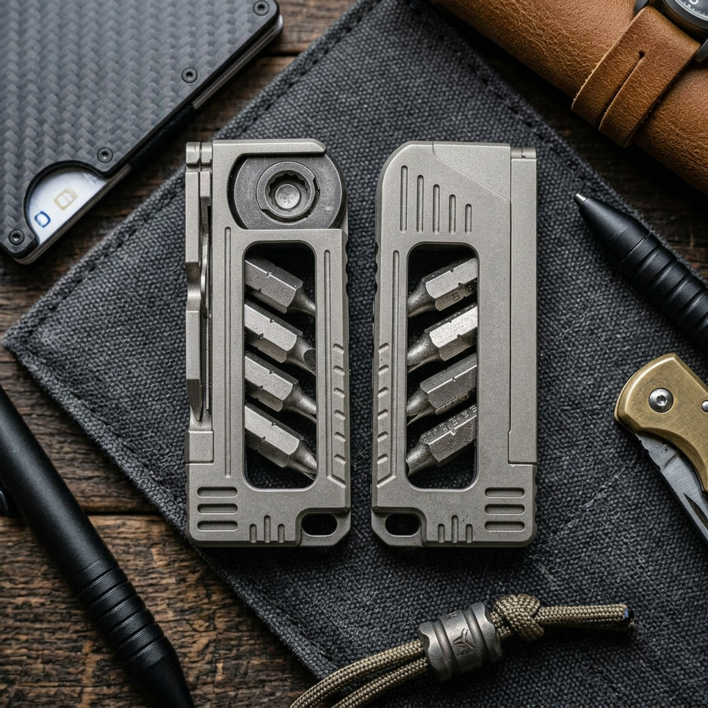 Mobile Arsenal-Titanium All-in-One Pocket Adjustable Spanner Repair Outdoor Tool