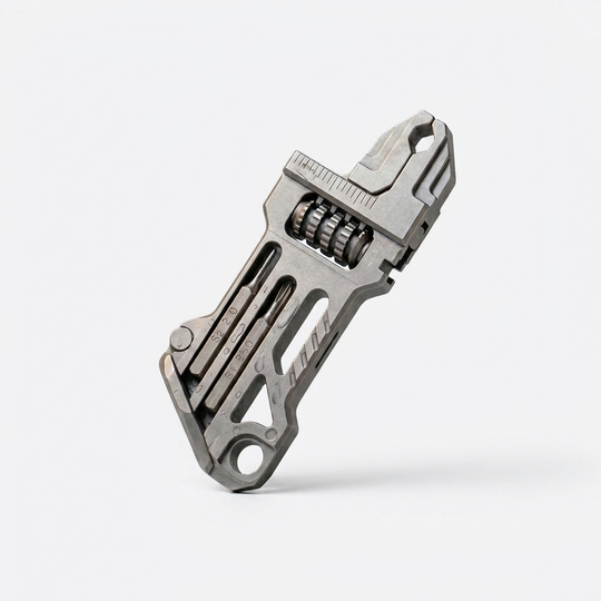 Pocket Transformer:Titanium EDC 6-in-1 Wrench Bottle Opener Bit Driver Multi-tool Gear