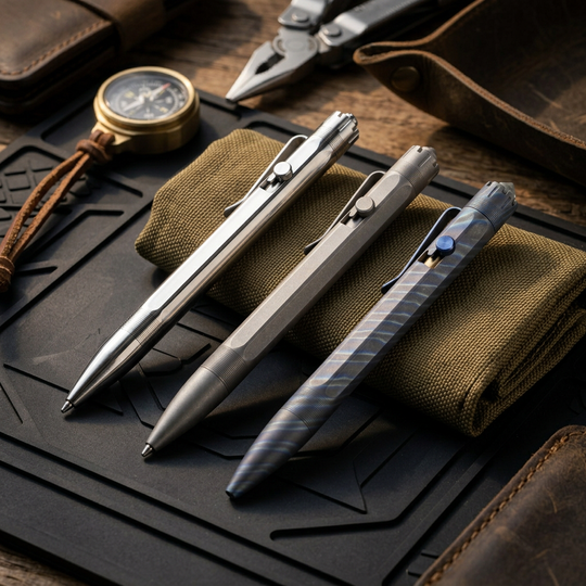 The Meteor:Titanium Bolt Action EDC Tungsten Steel Tactical Pen
