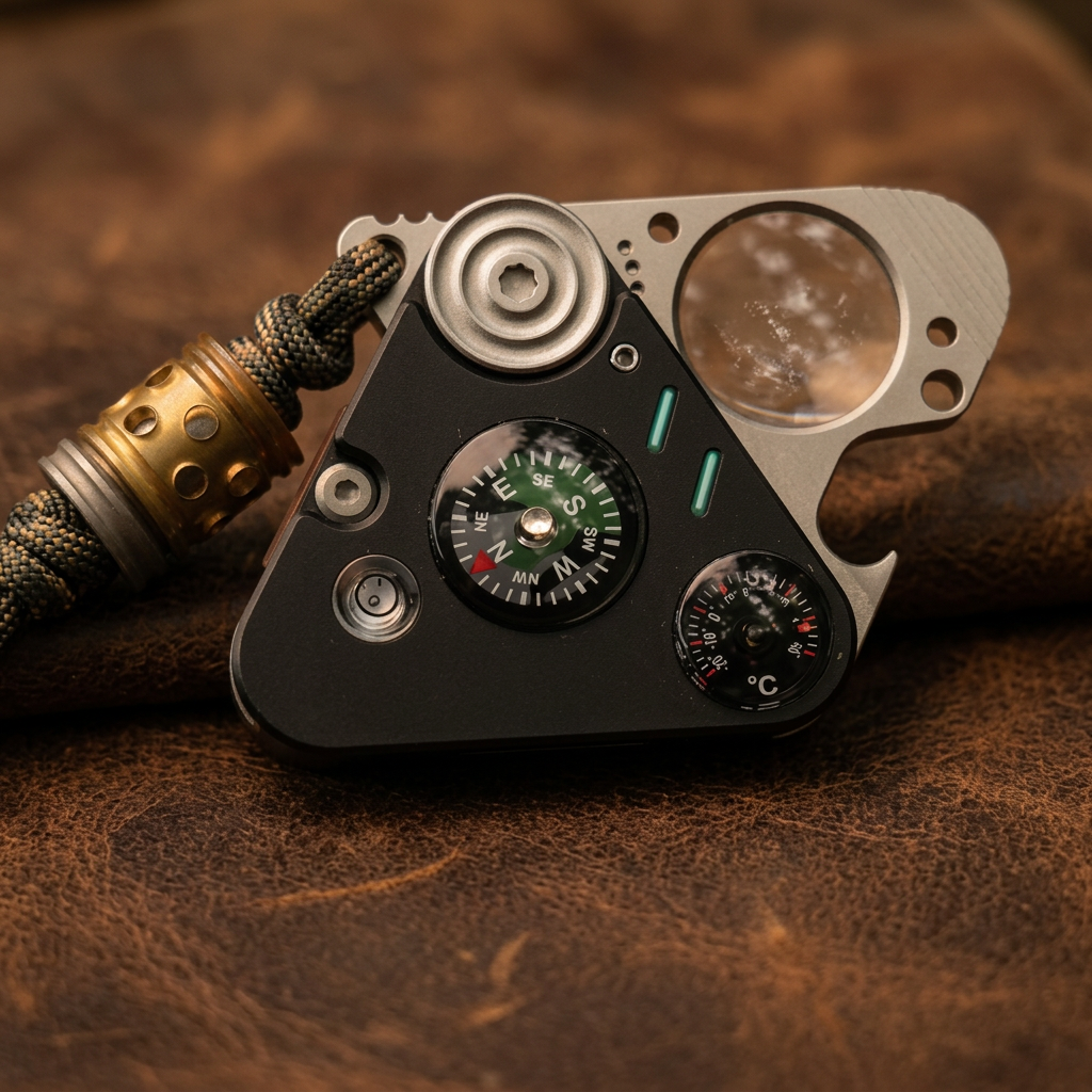 The Nexor:7-in-1 Outdoor EDC Tool & Compass Keychain