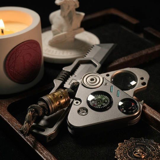 The Nexor:7-in-1 Outdoor EDC Tool & Compass Keychain