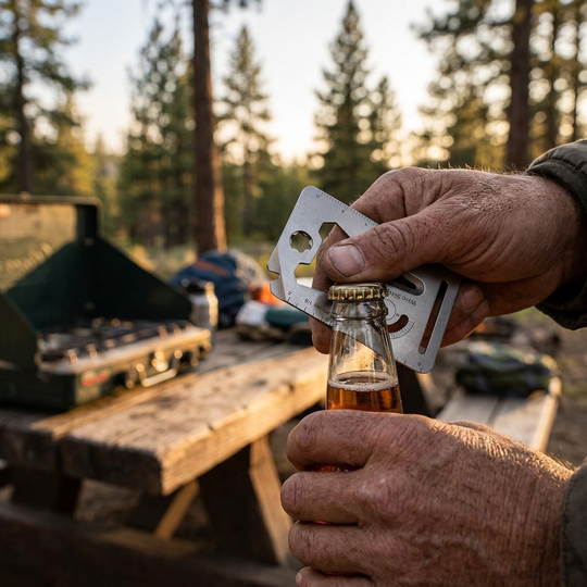 The Pocket Core:Titanium 8-in-1 Multi-Tool EDC Card