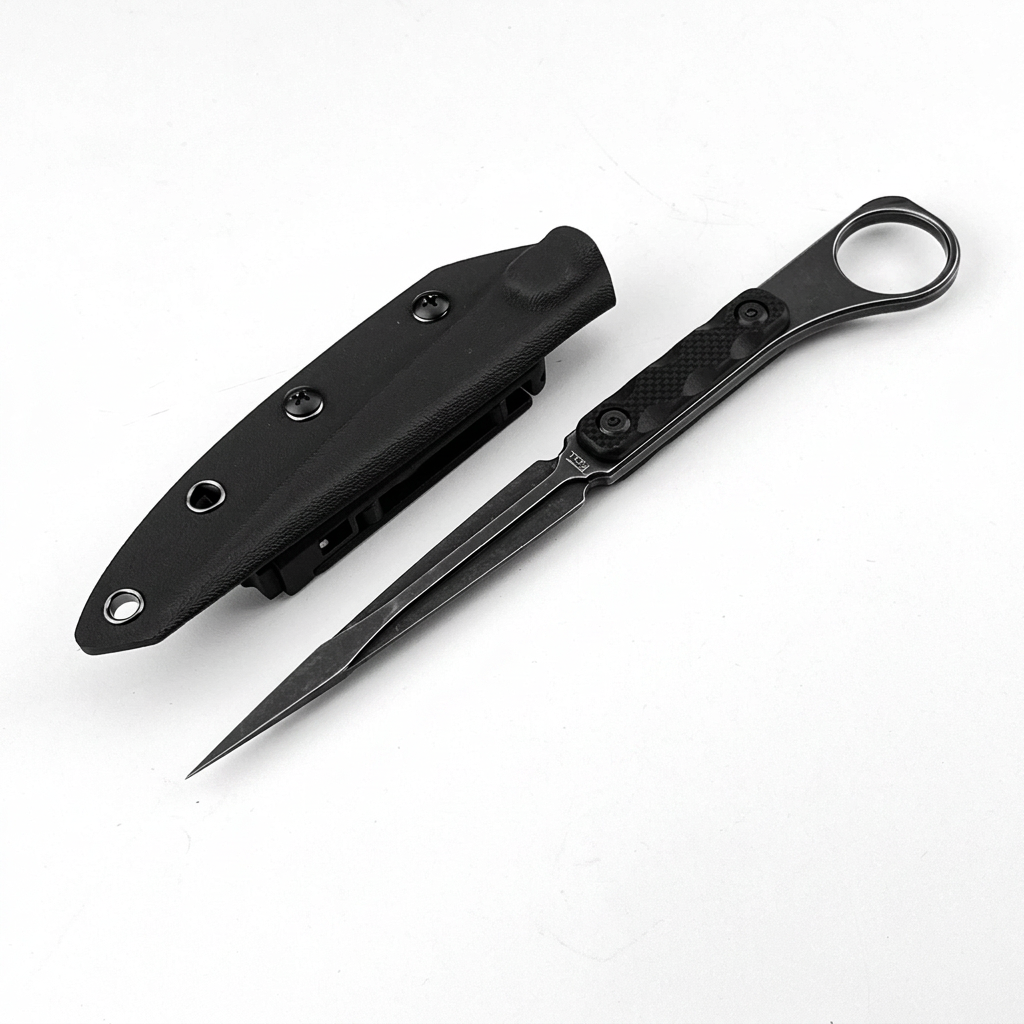 The Ice Pick:Triangular Spike EDC Fixed Blade Knife with K-Sheath