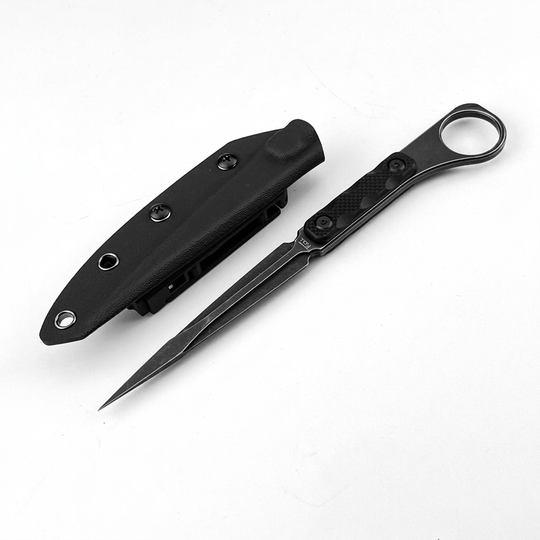 The Ice Pick:Triangular Spike EDC Fixed Blade Knife with K-Sheath