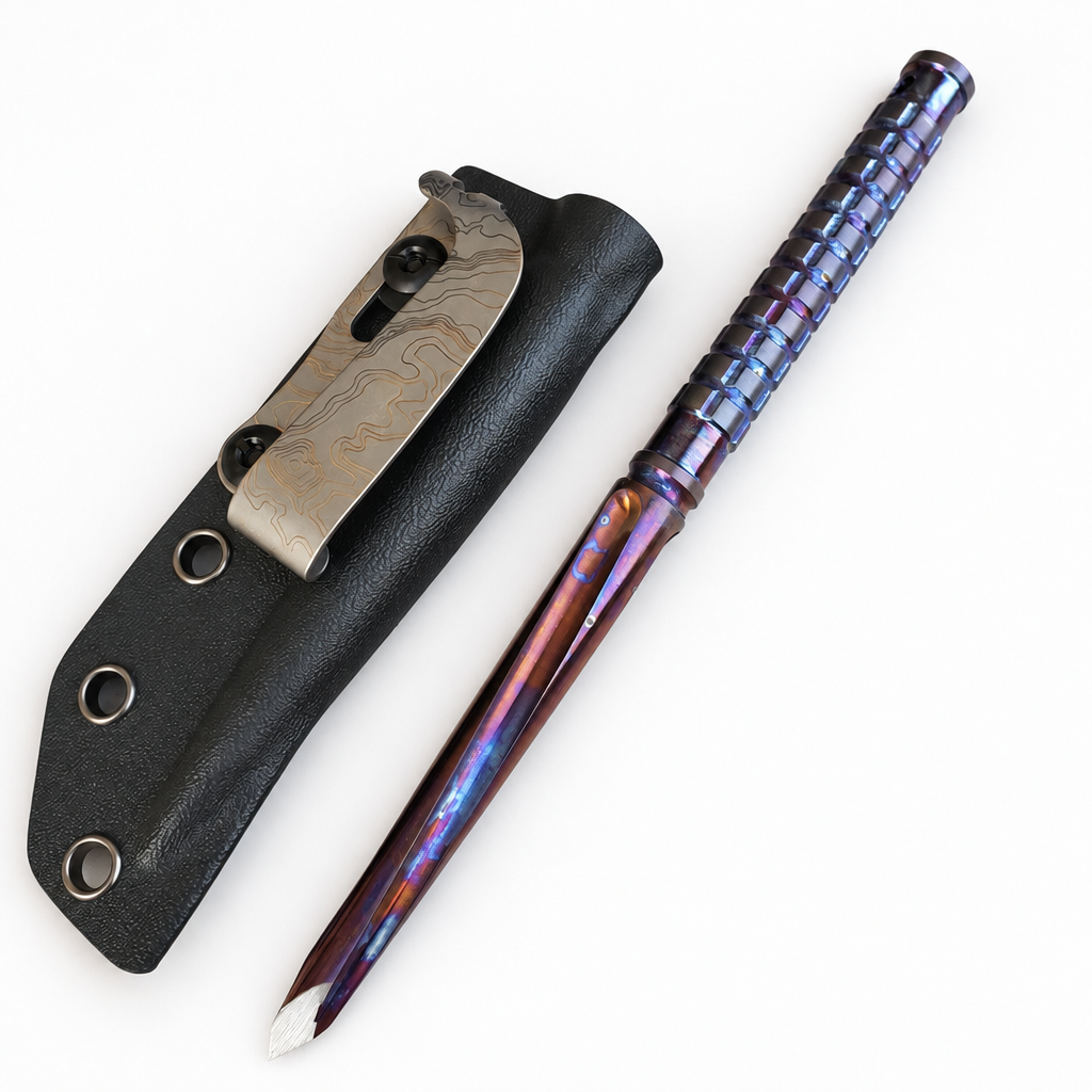 TitanSpike:Titanium Tactical Utility EDC Tool with K-Sheath