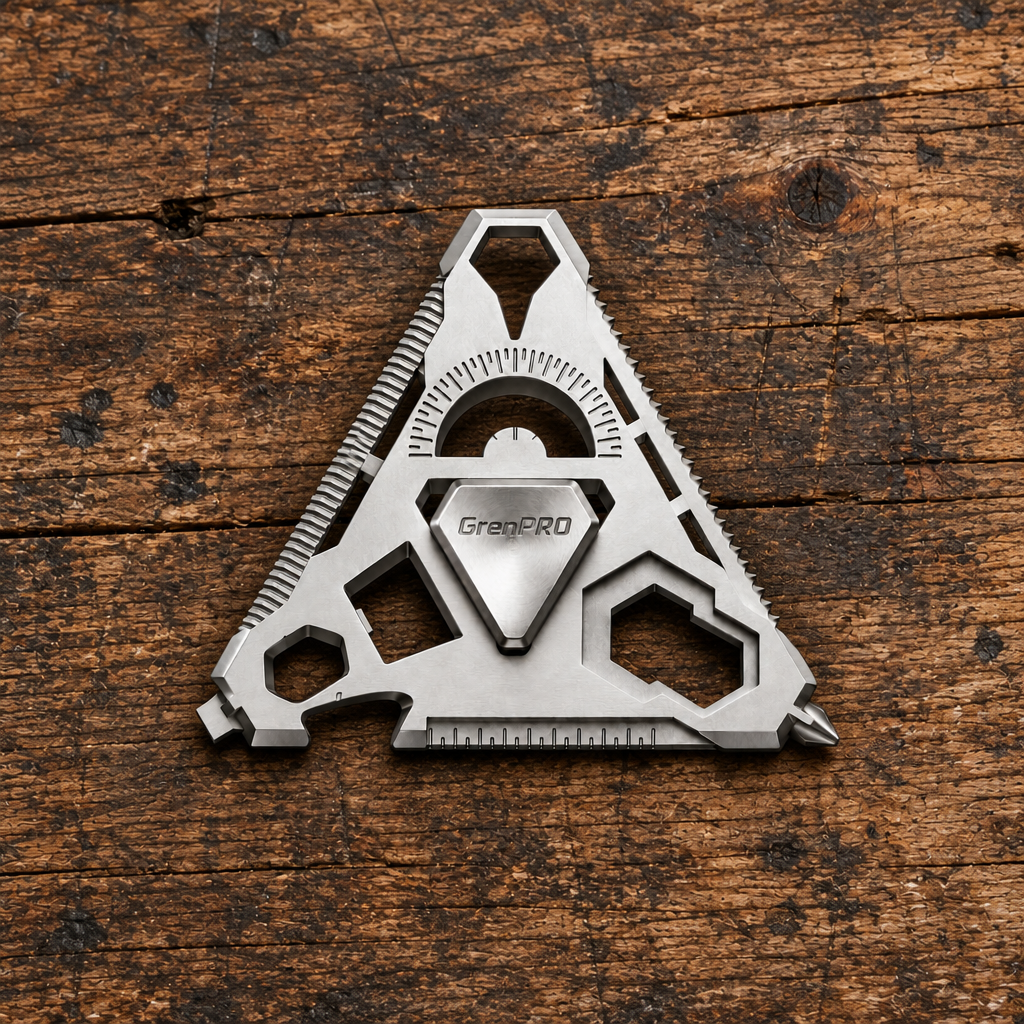 TriPivot:Triangle Mini 13-IN-1 EDC Rotating Multitool