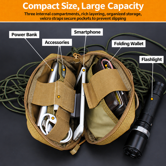 The TrekPod: Cordura Fabric Tactical Belt MOLLE Phone Waist Pack