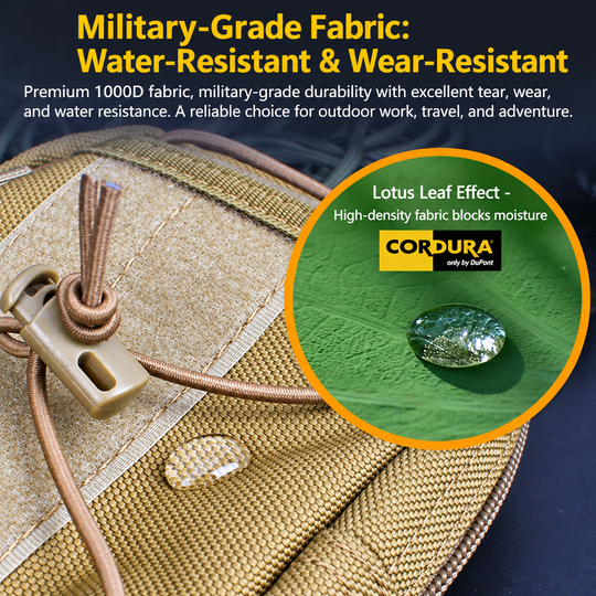 The TrekPod: Cordura Fabric Tactical Belt MOLLE Phone Waist Pack