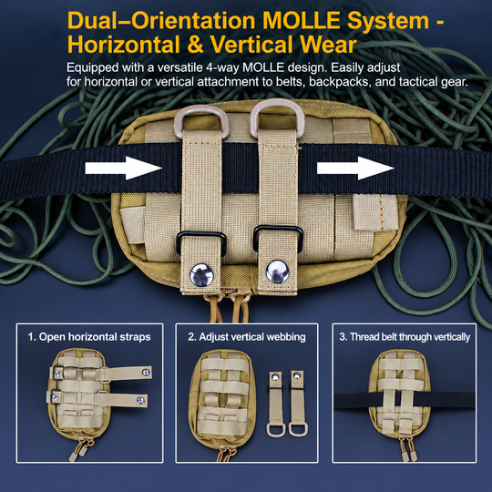 The TrekPod: Cordura Fabric Tactical Belt MOLLE Phone Waist Pack