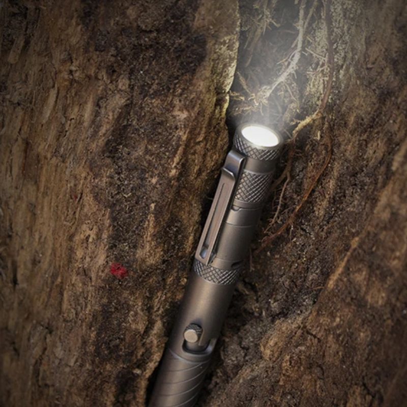 BoltLite: Titanium Pen, Flashlight & Pry Bar in One