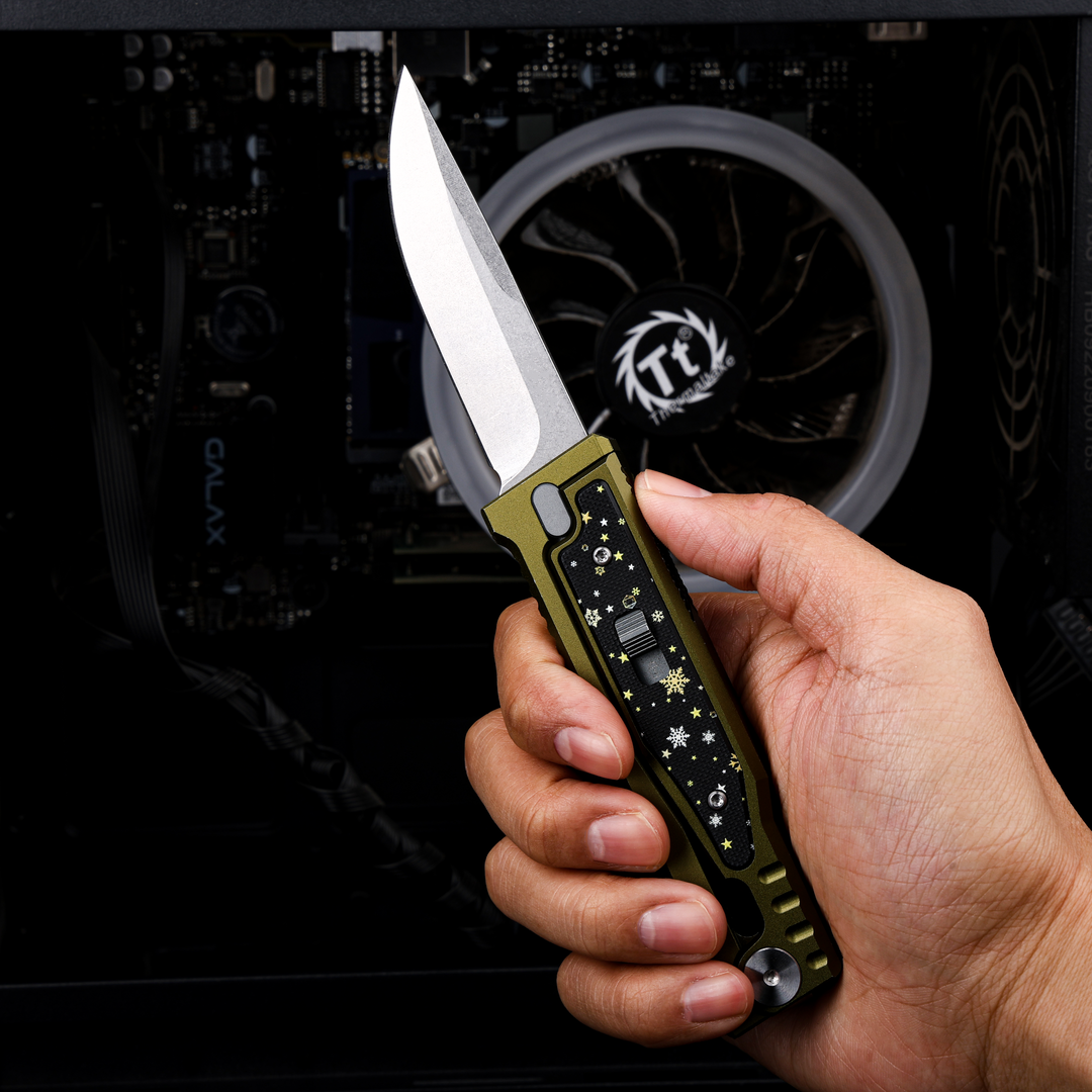 Christmas Limited Snowflake:The ThronRazor Gravity Knife with Selectable Blade Types&Color