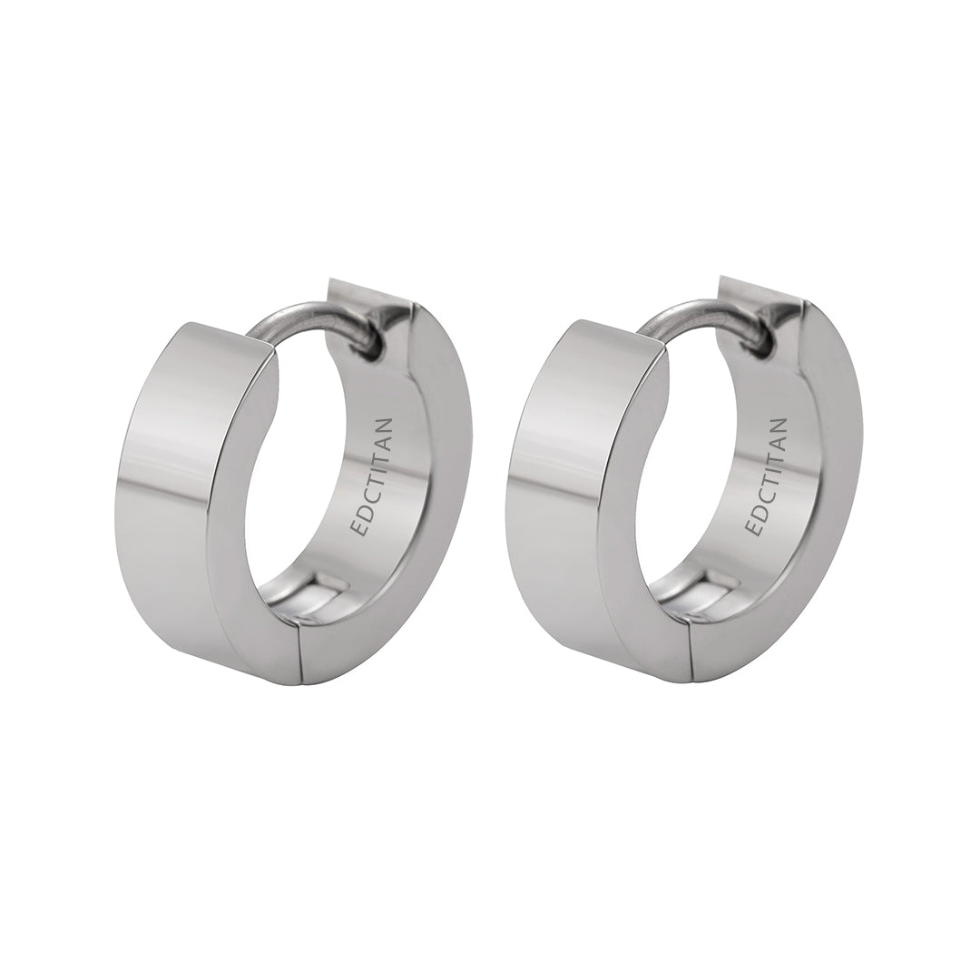 Pure Titanium Hoop Earrings – Hypoallergenic Unisex Minimalist Ear Cuffs