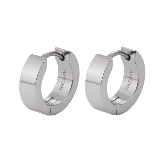 Pure Titanium Hoop Earrings – Hypoallergenic Unisex Minimalist Ear Cuffs