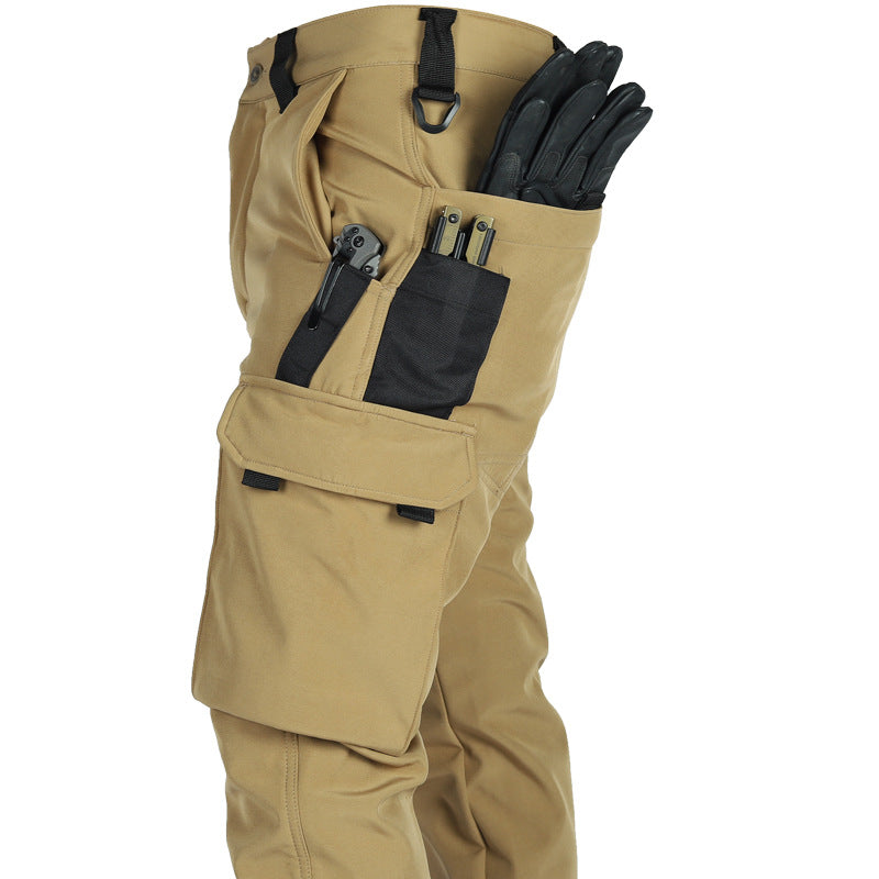 Frontier - Softshell Cargo Pants for Men Waterproof, Windproof, Multi-Pocket Outdoor Hiking & Tactical Pants